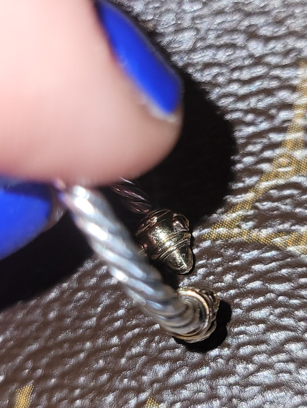 *SOLD***David Yurman 6 Silver 14k Gold Renaissance Ring With Diamonds 2.3mm Wide - Picture 10 of 12